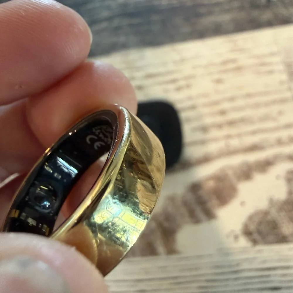 Oura Gold and Black Wearable Ring